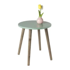 Bijzettafel Salvador - groen/bruin - ø36x41 cm