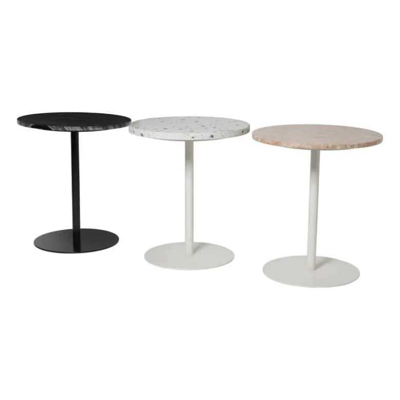 Bijzettafel Terrazzo - wit - ø40x45 cm