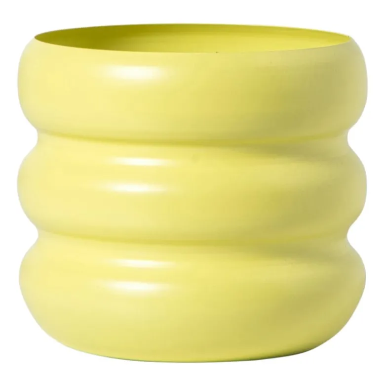 Bloempot bubbles klein - geel - ø15x14 cm