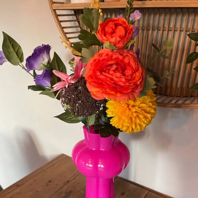 Boeket kunstbloemen - multikleur - 60 cm