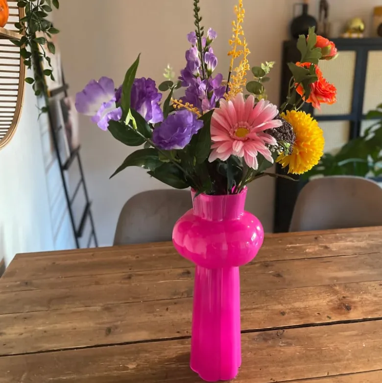 Boeket kunstbloemen - multikleur - 60 cm