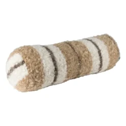 Bolster kussen ruit - bruin - ø15x42 cm