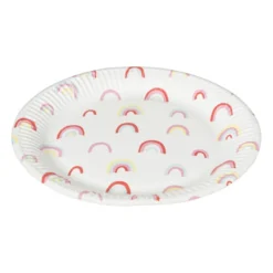 Bord Rainbow - set van 8 - ø23 cm