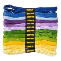 Borduurgaren set - koele kleuren - set van 12