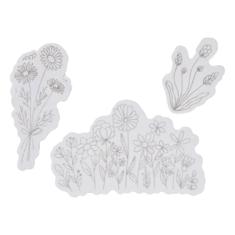 Borduurpatronen bloemen - set van 4