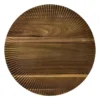Borrelplank met streepjes - bruin - ø46x1.8 cm