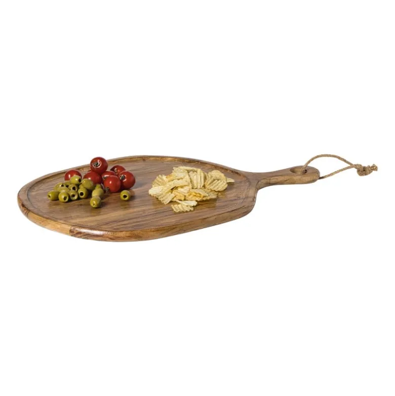 Borrelplank organisch groot - acaciahout - 58x40 cm