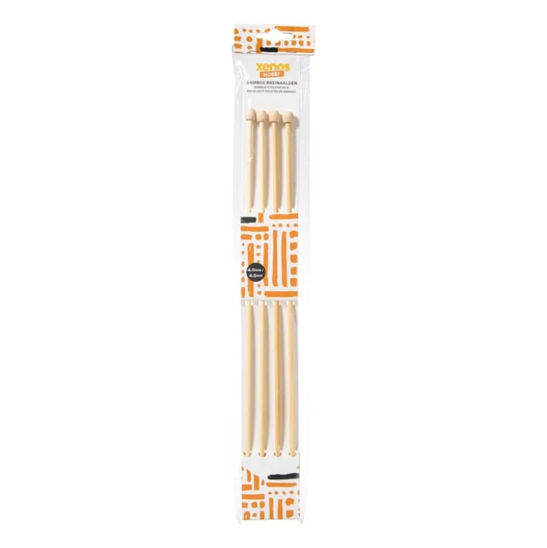 Breinaalden 4 & 4.5 mm - bruin - set van 2