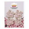 Brides babes buttons - roze - set van 4