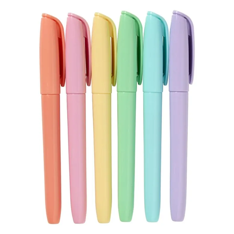 Brush pen - pastel - set van 6