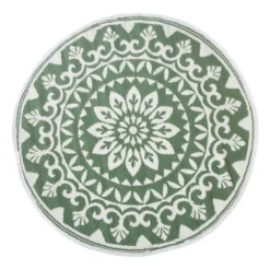 Buitenkleed bloem - groen - ø150 cm