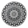 Buitenkleed bloem - zwart - ø150 cm