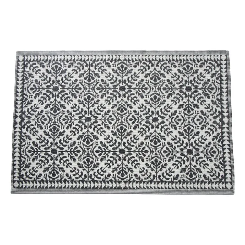 Buitenkleed ethnic - zwart - 120x180 cm