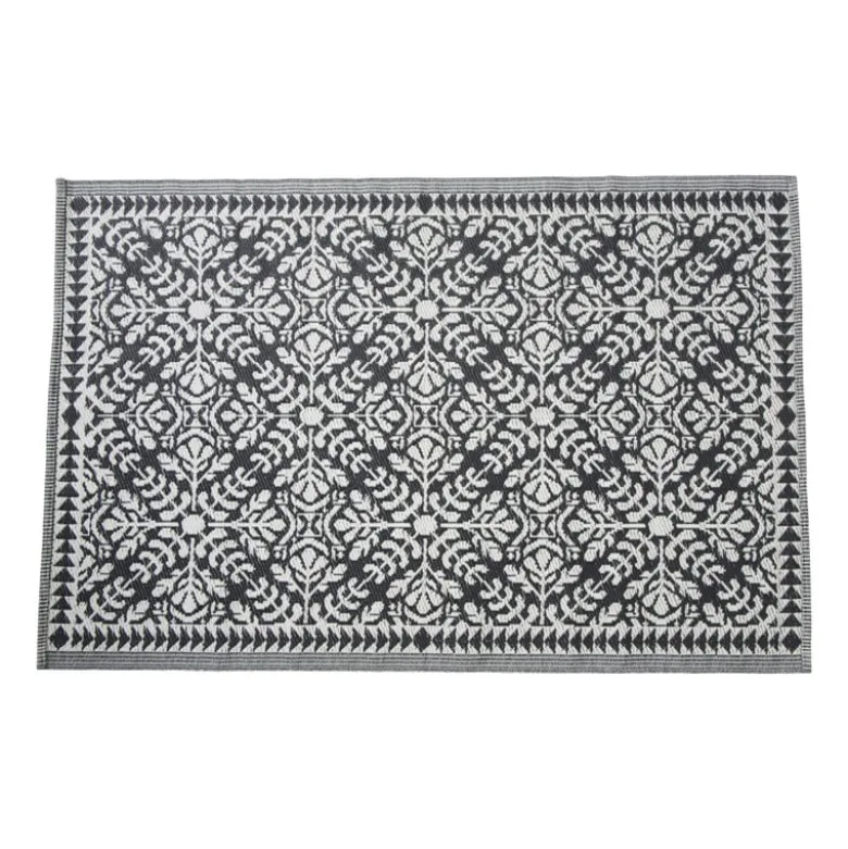 Buitenkleed ethnic - zwart - 120x180 cm