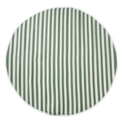 Buitenkleed streep - groen - ø150 cm
