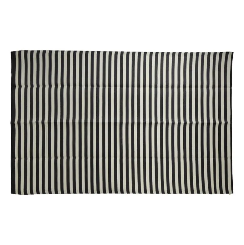 Buitenkleed streep - zwart/wit - 200x300 cm