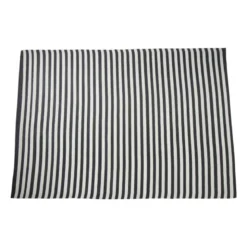 Buitenkleed streep - zwart/wit - 160x230 cm