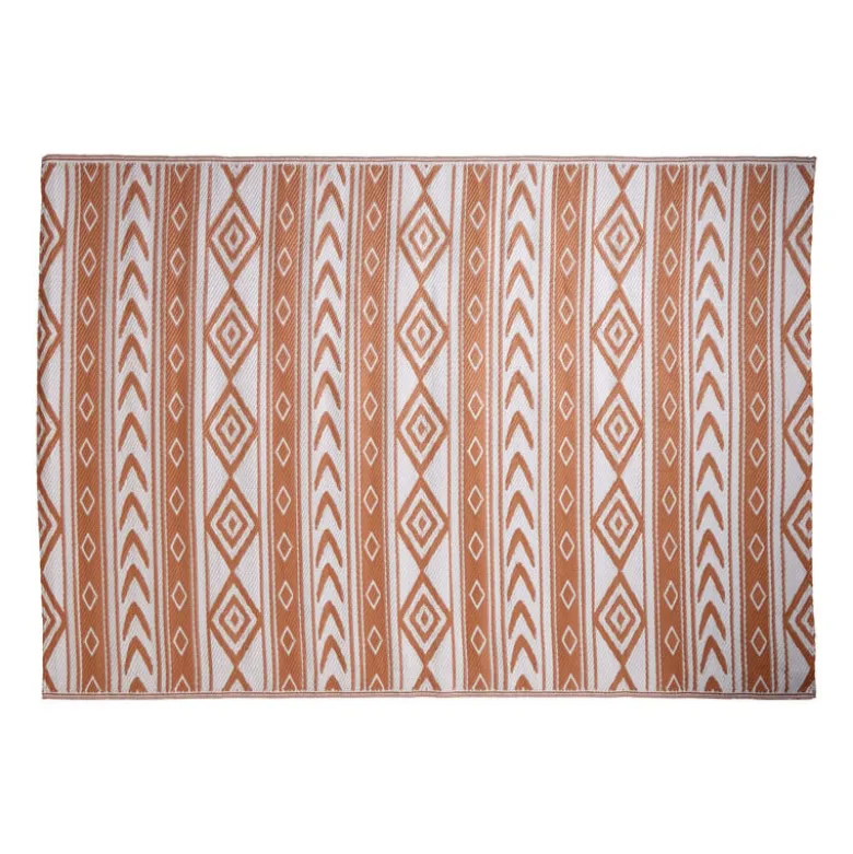 Buitenkleed tribal - bruin - 160x230 cm