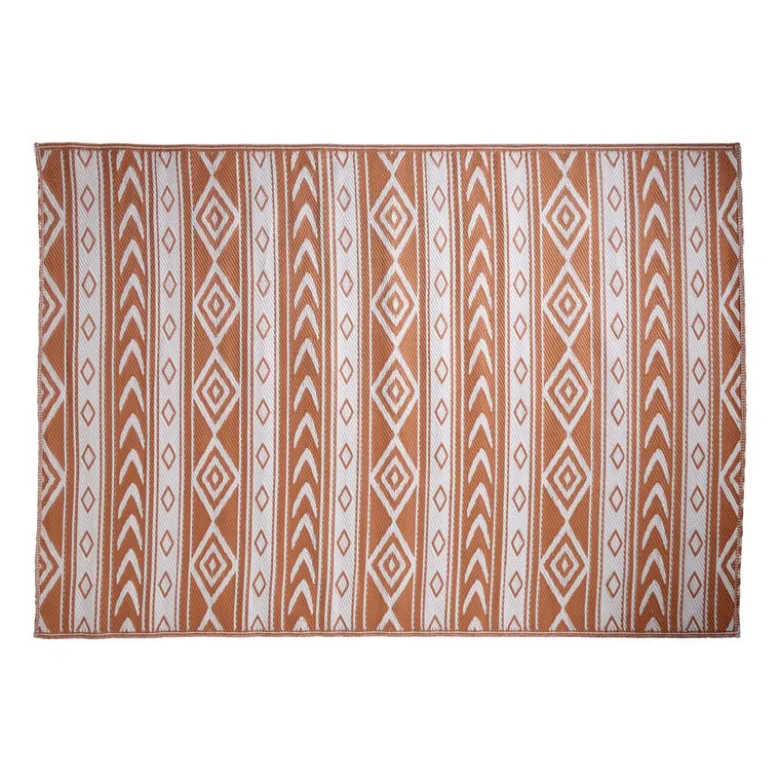 Buitenkleed tribal - bruin - 160x230 cm