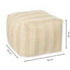 Buitenpoef gestreept - beige/bruin - 35x45x45 cm