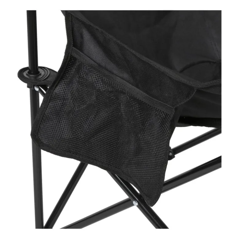 Campingstoel compact - zwart - 65x62x55 cm