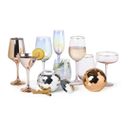 Champagneglas - roze/goud - 220 ml