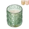 Citronella kaars in geribbeld glas - ø7.2x8 cm - diverse varianten