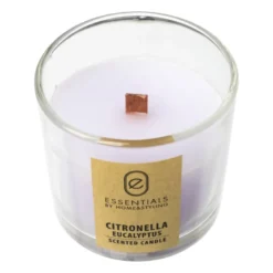 Citronella kaars in glas - diverse varianten - ø8x7.5 cm