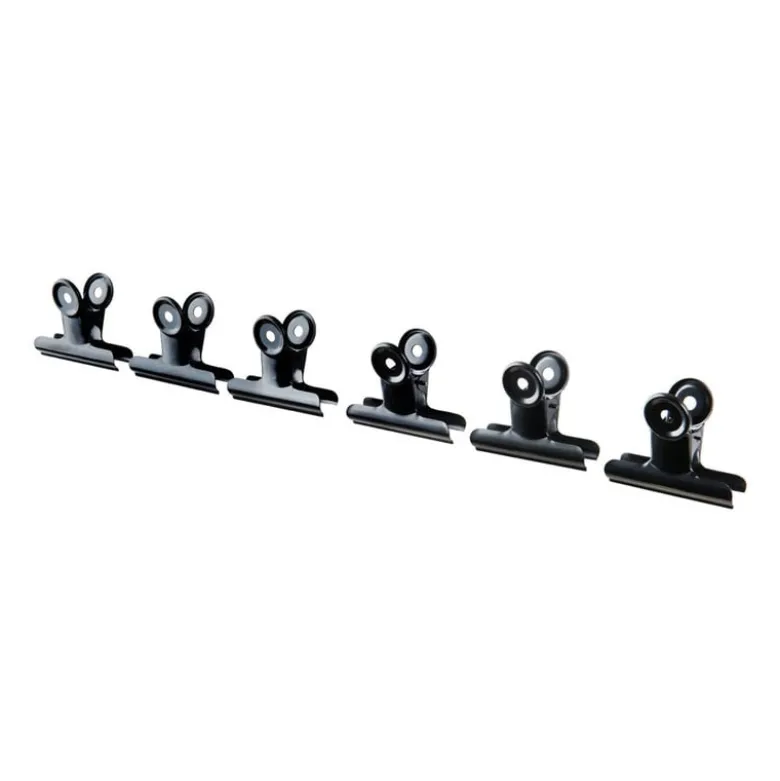 Clips voor wandrek - zwart - 6 stuks