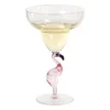 Cocktailglas flamingo - transparant/roze - ml