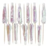 Cocktail parapluutjes iriserend - set van 12