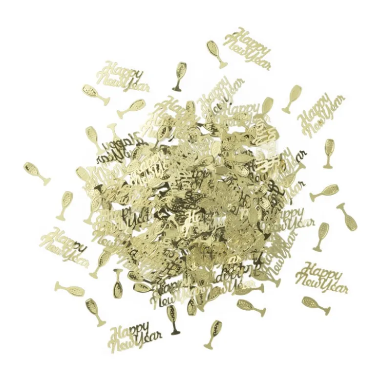 Confetti happy new year - goudkleurig - 10 gram