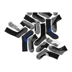 Coolmax enkelsokken - 43/46 - zwart/grijs - 2 paar
