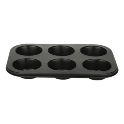 Cupcake bakvorm - zwart - 6 cups