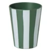 Cup streep - groen/wit - 340 ml
