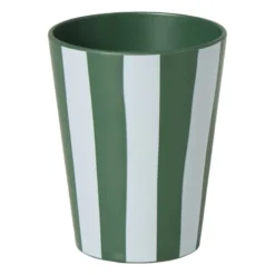 Cup streep - groen/wit - 340 ml