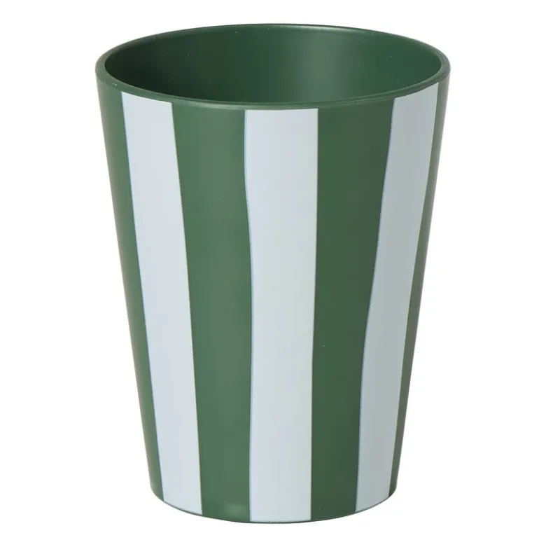 Cup streep - groen/wit - 340 ml