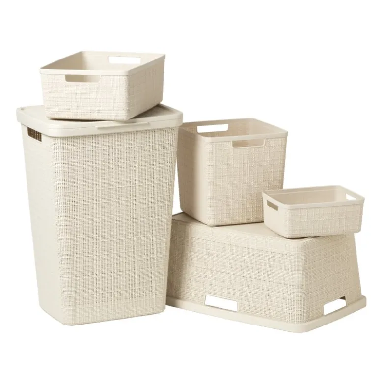 Curver jute opbergmand cube - 17 liter - beige
