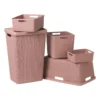 Curver jute opbergmand M - 12 liter - roze