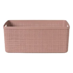 Curver jute opbergmand M - 12 liter - roze
