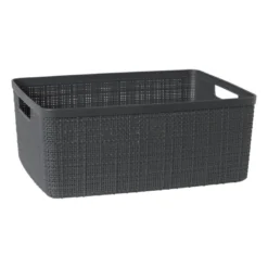 Curver jute opbergmand M - 12 liter - grijs