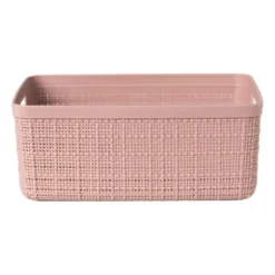 Curver jute opbergmand S - 5 liter - roze