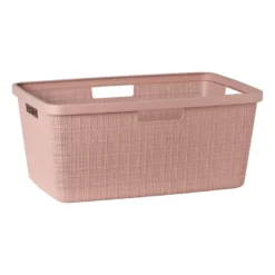 Curver jute wasmand - 46 liter - roze