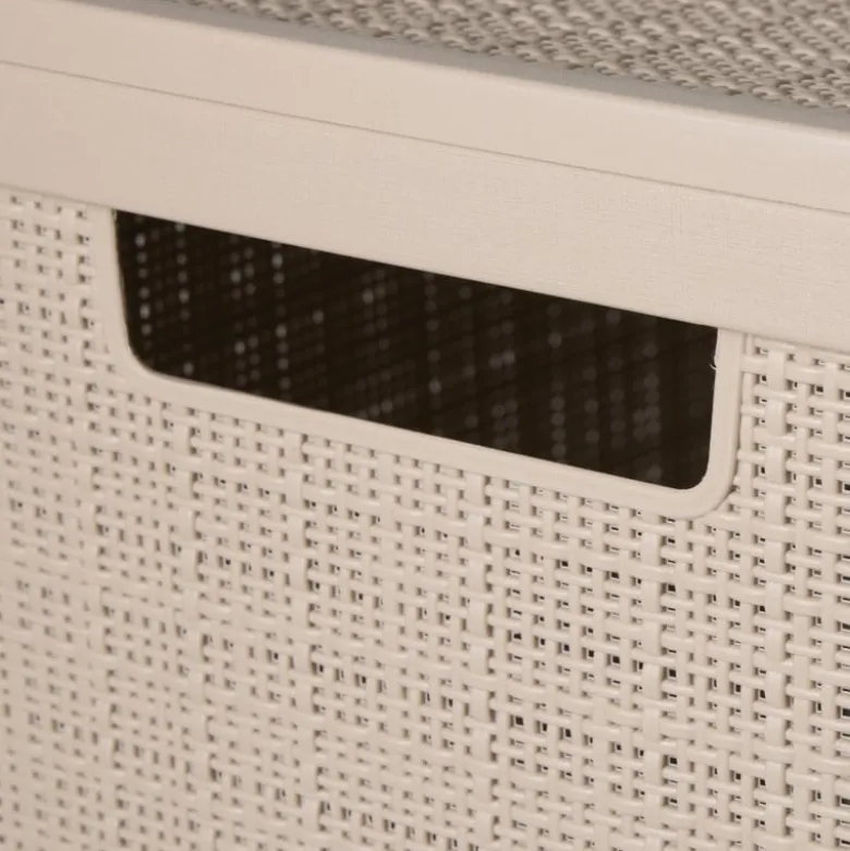 Curver jute wasmand met deksel - 58 liter - bruin
