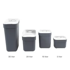 Curver prullenbak ready to collect - donkergrijs/lichtgrijs - 30 liter