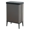 Curver prullenbak Verto - grijs/zwart - 54 liter
