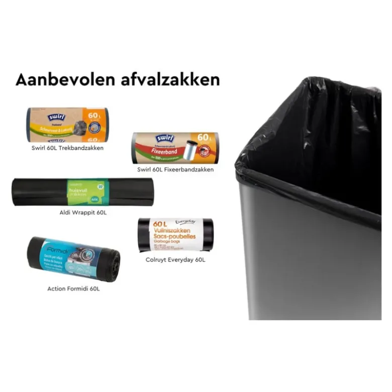 Curver prullenbak Verto - rosékleurig/zwart - 54 liter