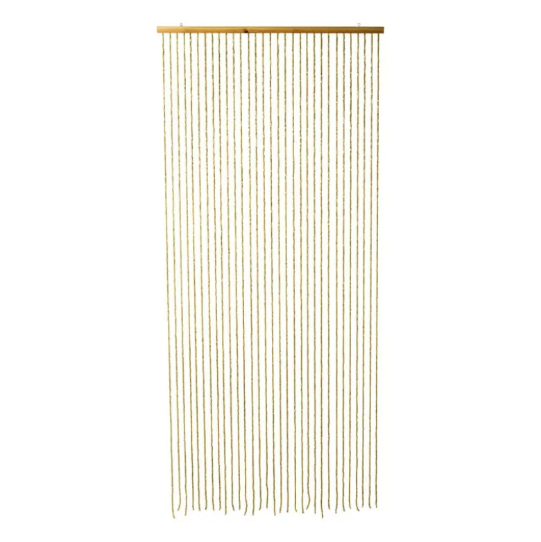 Deurgordijn bamboe - geel - 90x200 cm