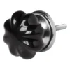 Deurknopje pompoen - zwart - ø3.5 cm