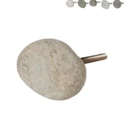 Deurknop steen - naturel - ø5 cm